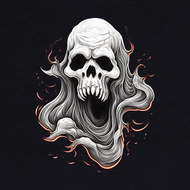 Eerie Halloween Ghoul Art - Spooky Season Delight by Captain Peter Designs